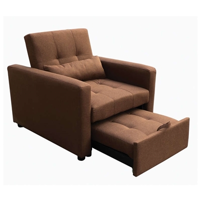 Picture of MAGIC BROWN FABRIC ARMCHAIR BED 85Χ103cm.