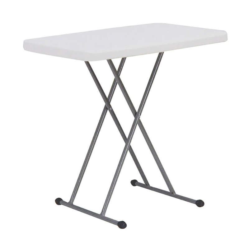 Πτυσσόμενο τραπέζι catering από HDPE - Γκρι & λευκό 75x50x54/62/74 εκ.