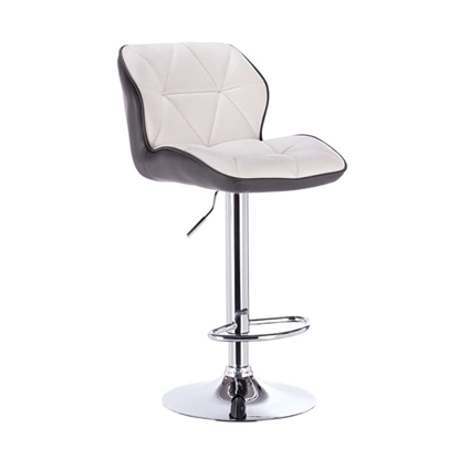Picture of BAR86 MARGO BLACK/WHITE PU (2pcs/ctn) BAR STOOL WITH GASLIFT