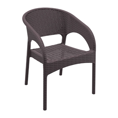 Picture of PANAMA BROWN ARMCHAIR POLYPROPYLENE