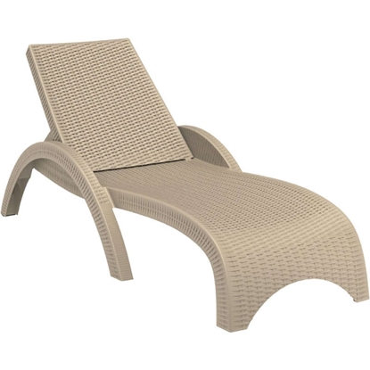 Picture of FIJI SUNLOUNGER TAUPE POLYPROPYLENE