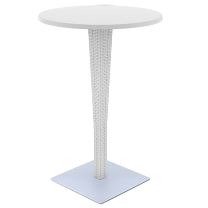 Picture of RIVA BAR TABLE D.70/108cm. WHITE POLYPROPYLENE