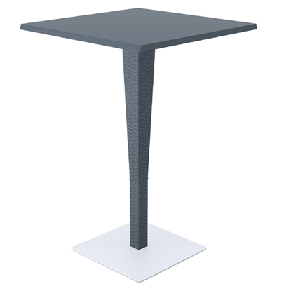 Picture of RIVA BAR TABLE 70Χ70Χ108cm. DARK GREY POLYPROPYLENE