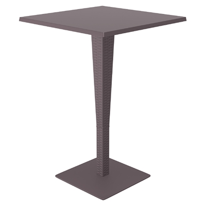 Picture of RIVA BAR TABLE 70Χ70Χ108cm. BROWN POLYPROPYLENE