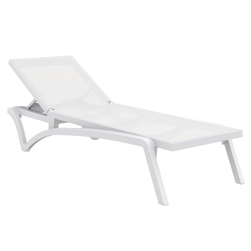 PACIFIC ΞΑΠΛΩΣΤΡΑ WHITE/WHITE ΠΟΛ/ΝΙΟΥ 193X68X35εκ.