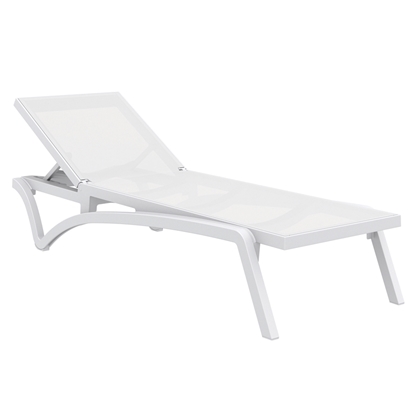 Picture of PACIFIC SUNLOUNGER WHITE/WHITE POLYPROPYLENE