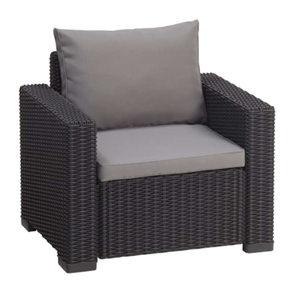 Picture of CALIFORNIA DARK GREY(2pcs/ctn)ARMCHAIR WITH CUSHION