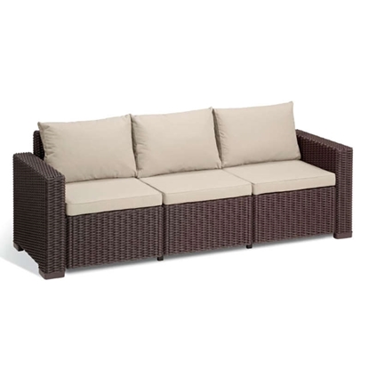 Picture of CALIFORNIA BROWN 3SEATS SOFA WITH CUSHIONS
