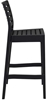 Picture of ARES 75cm. BAR STOOL BLACK POLYPROPYLENE