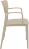Picture of LISA TAUPE ARMCHAIR POLYPROPYLENE