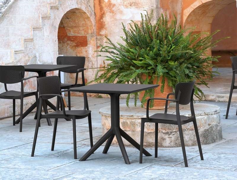 Στοιβαζόμενη πολυθρόνα - Σκούρο γκρι 54x53x82 εκ. | Loft