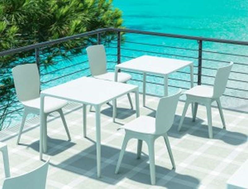Πλαστικό τραπέζι εξωτερικού χώρου - Λευκό 72x72x72 εκ. | Mango