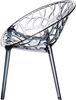 Picture of CRYSTAL SMOKE GREY (4pcs/ctn) TRANSP. ARMCHAIR