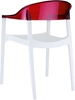 Picture of CARMEN WHITE/RED ARMCHAIR