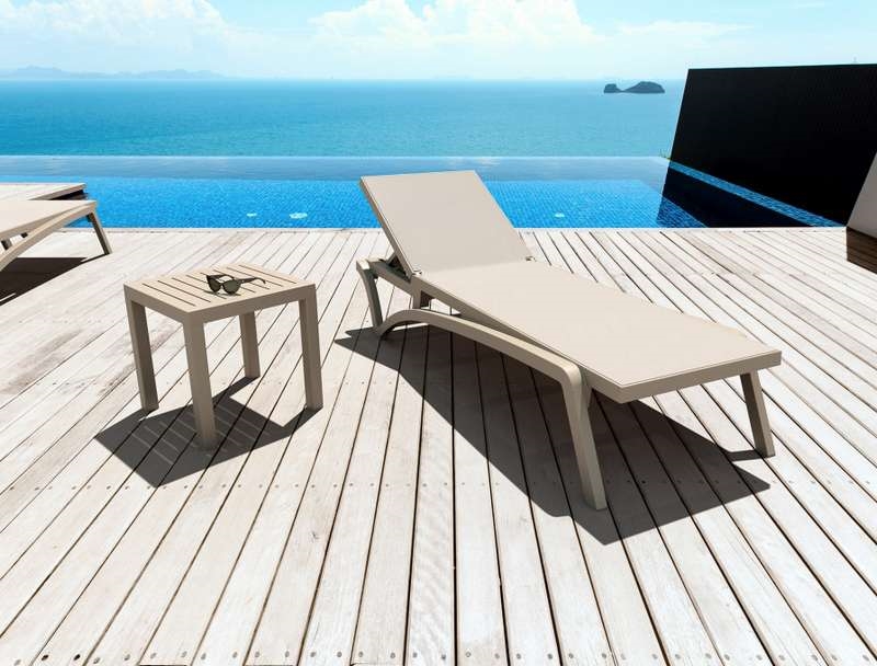 Ξαπλώστρα εξωτερικού χώρου - Taupe 193x68x35 εκ. | Pacific