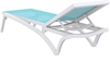 Picture of PACIFIC SUNLOUNGER WHITE/TURQUOISE POLYPROPYLENE
