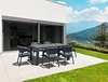 Εικόνα από VEGAS RATTAN DARK GREY 100X180/220Χ75εκ. ΕΠΕΚΤ.ΤΡΑΠΕΖΙ