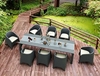 Εικόνα από VEGAS RATTAN DARK GREY 100X260/300Χ75εκ. ΕΠΕΚΤ.ΤΡΑΠΕΖΙ