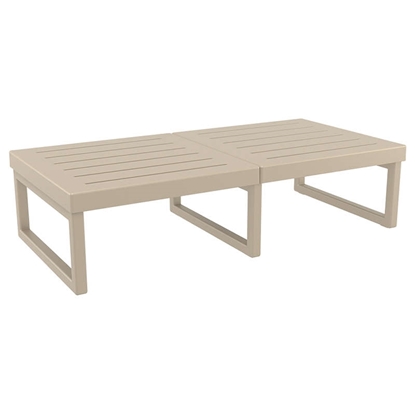 Picture of MYKONOS LOUNGE TABLE TAUPE 130X65X33cm. POLYPROPYLENE