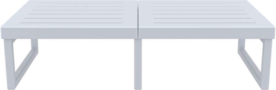 Εικόνα από MYKONOS ΤΡΑΠΕΖΙ SILVER GREY 130X65X33εκ. ΠΟΛ/ΝΙΟΥ