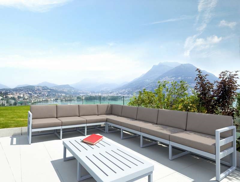 Τραπέζι εξωτερικού χώρου - Ασημί γκρι 130x65x33 εκ. | Mykonos