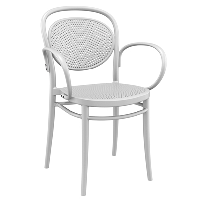 Picture of MARCEL XL WHITE ARMCHAIR POLYPROPYLENE