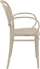 Picture of MARCEL XL TAUPE ARMCHAIR POLYPROPYLENE