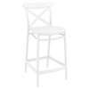 Picture of CROSS 65cm.BAR STOOL WHITE POLYPROPYLENE