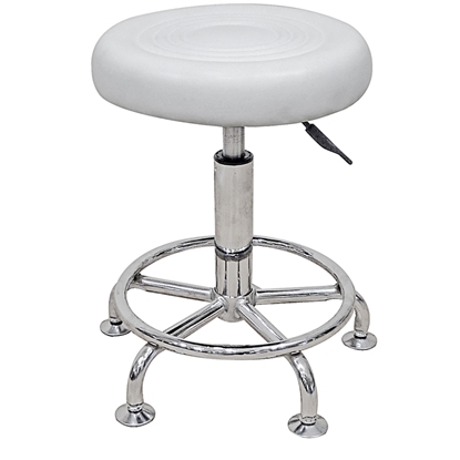 Picture of BAR71 WHITE PU (2pcs/ctn) OFFICE STOOL WITH GASLIFT