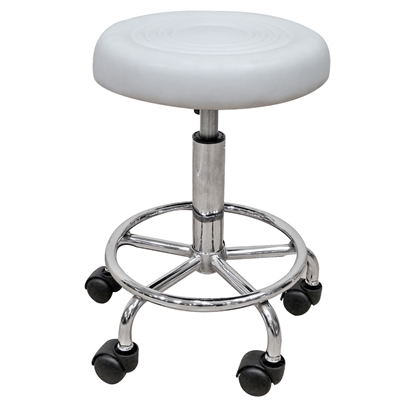 Picture of BAR70 WHITE PU (2pcs/ctn) OFFICE STOOL WITH GASLIFT