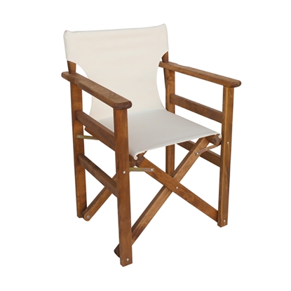 Picture of TORINO DIRECTOR 'S ARMCHAIR WALNUT WITH CREAM FABRIC