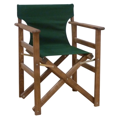 Picture of TORINO DIRECTOR 'S ARMCHAIR WALNUT WITH GREEN FABRIC