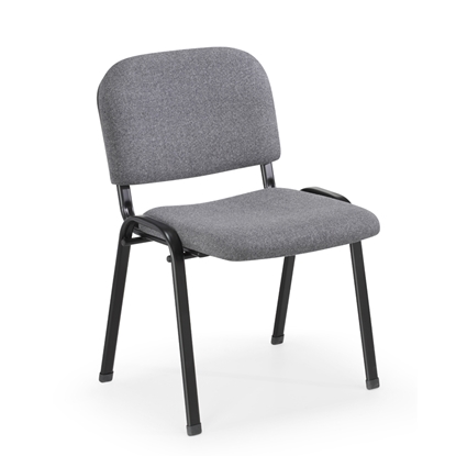 Picture of MILOS GREY FABRIC VISITOR CHAIR/BLACK FRAME