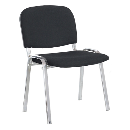 Picture of MILOS BLACK FABRIC VISITOR CHAIR/CHROME FRAME