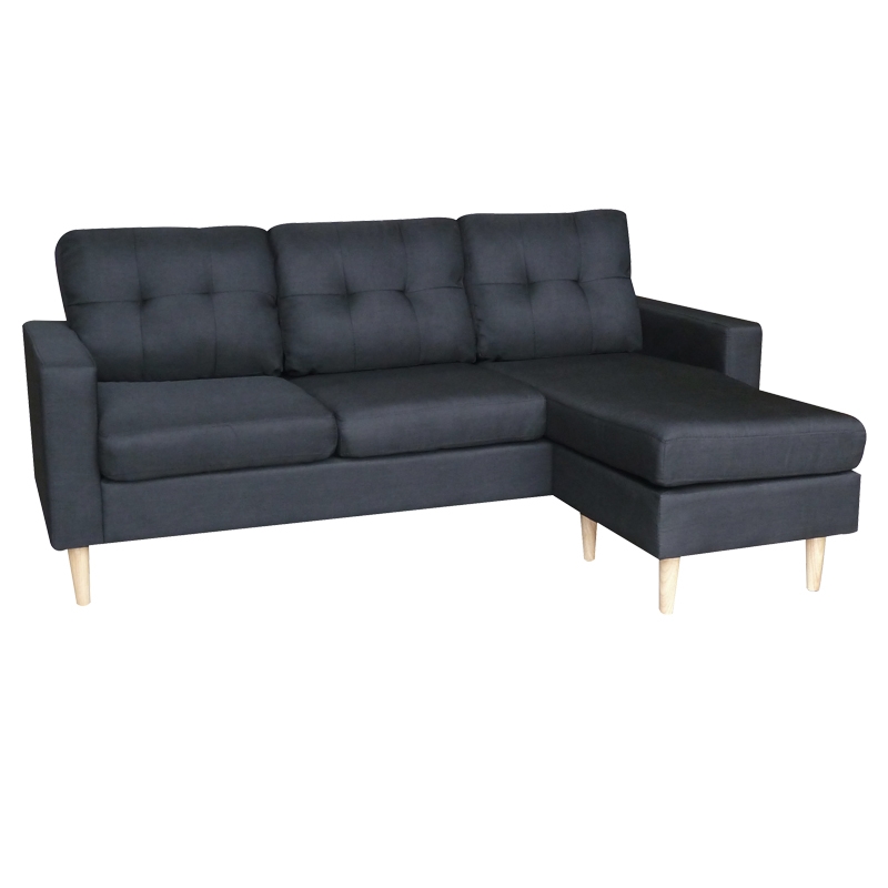 LIANA S BLACK ΥΦΑΣΜΑ ΚΑΝΑΠΕΣ ΓΩΝΙΑ 185Χ126X84εκ.