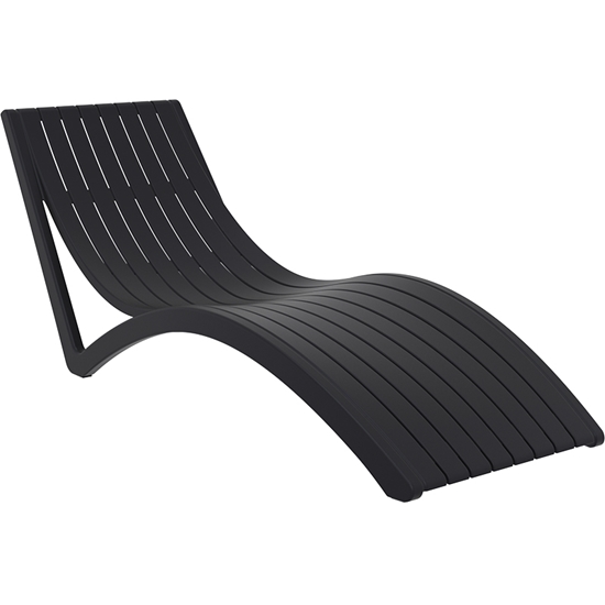 Picture of SLIM SUNLOUNGER BLACK POLYPROPYLENE