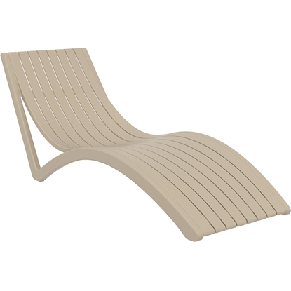 Picture of SLIM SUNLOUNGER TAUPE POLYPROPYLENE