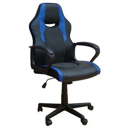 Picture of A6210 BLACK/BLUE PU GAMING ARMCHAIR