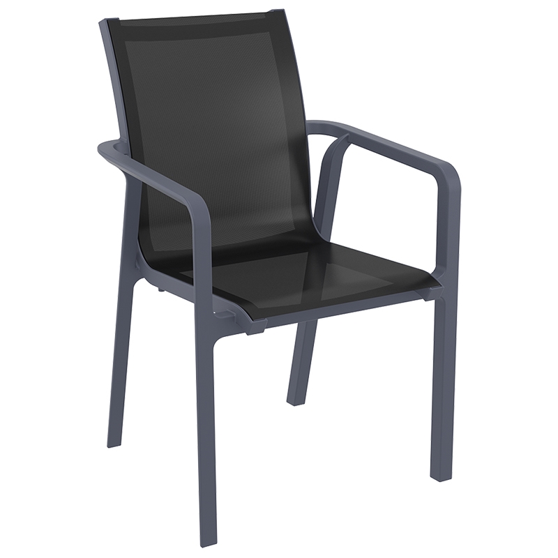 PACIFIC ΠΟΛΥΘΡΟΝΑ DARK GREY/BLACK ΠΟΛ/ΝΙΟΥ 57X62X90εκ.