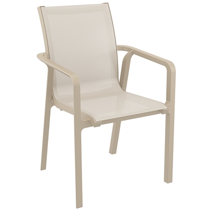 Picture of PACIFIC TAUPE/TAUPE ARMCHAIR POLYPROPYLENE