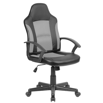 Picture of A6130 BLACK/GREY OFFICE ARMCHAIR
