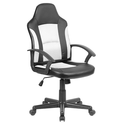 Picture of A6130 BLACK/WHITE OFFICE ARMCHAIR