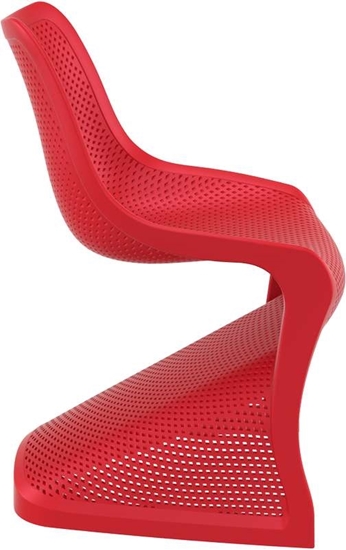 Εικόνα από Καρέκλα Πολυπροπυλενίου 4τμχ Bloom Red 50X58X85εκ.