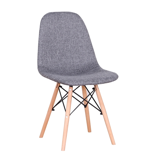 Εικόνα από Καρέκλα Ξύλινη 4τμχ Lily Grey Ύφασμα 48Χ55Χ82εκ.