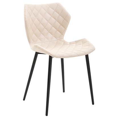 Picture of Mirka Dining Chair (2pcs/ctn) Chair Beige Fabric/Pu 48x51x79cm.