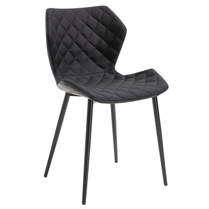 Picture of Mirka Dining Chair (2pcs/ctn) Chair Black Fabric/Pu 48x51x79cm.