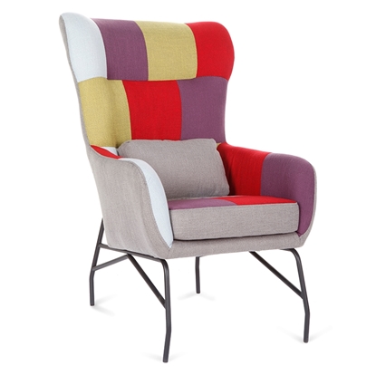 Picture of ADA HIGH BACK ARMCHAIR PATCHWORK FABRIC