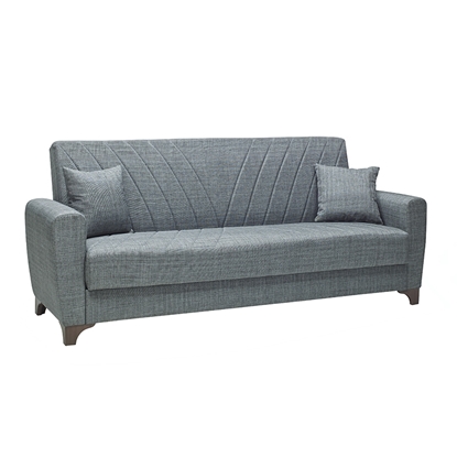 Picture of RENATA THREE SEAT GREY FABRIC SOFA BED WITH STORAGE SPACE 220Χ88cm.