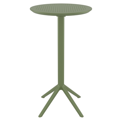 Picture of SKY TABLE BAR FOLDING D60X108cm. OLIVE GREEN POLYPROPYLENE
