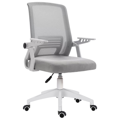 Picture of A1180W WHITE/GREY MESH OFFICE ARMCHAIR
